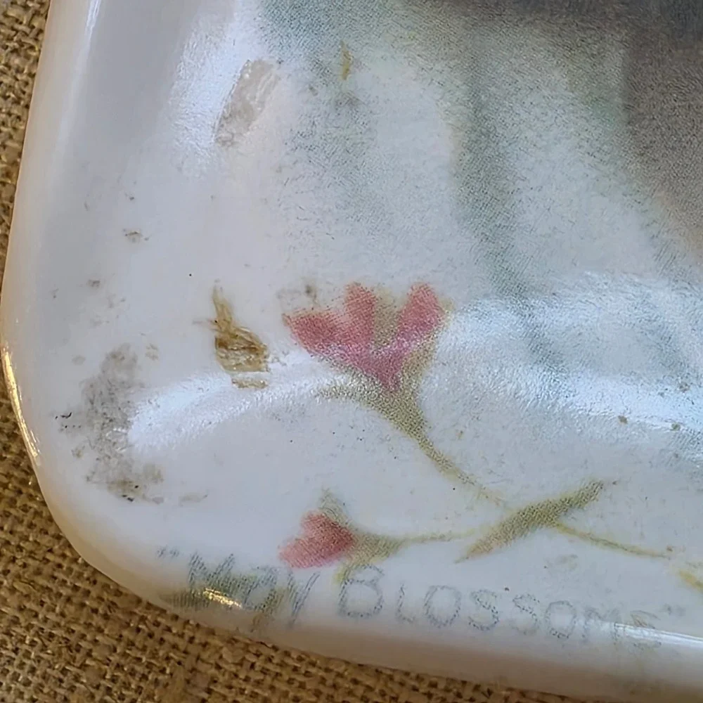 Family R2S SAS Melamine Trinket Tray Dish May Blossoms Victorian Girls Italy
